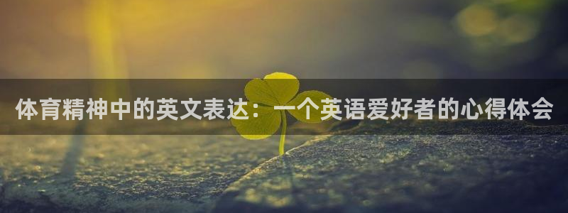 欧亿是什么平台：体育精神中的英文表达：一个英语爱好者的心得体